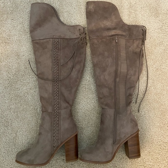 torrid Shoes - Never worn wide calf knee length tie lace boots